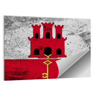 Flag Of Gibraltar Wall Art