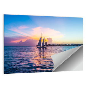 Sailing Boat At Key West Wall Art