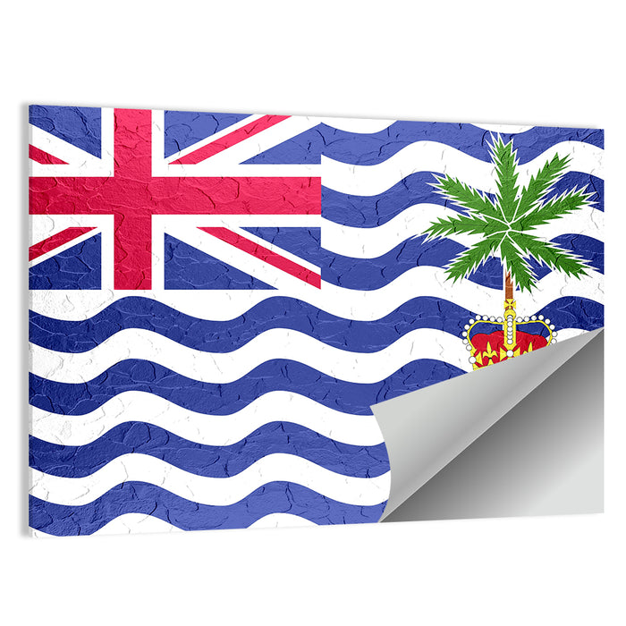 British Indian Ocean Territory Flag Wall Art as a poster print