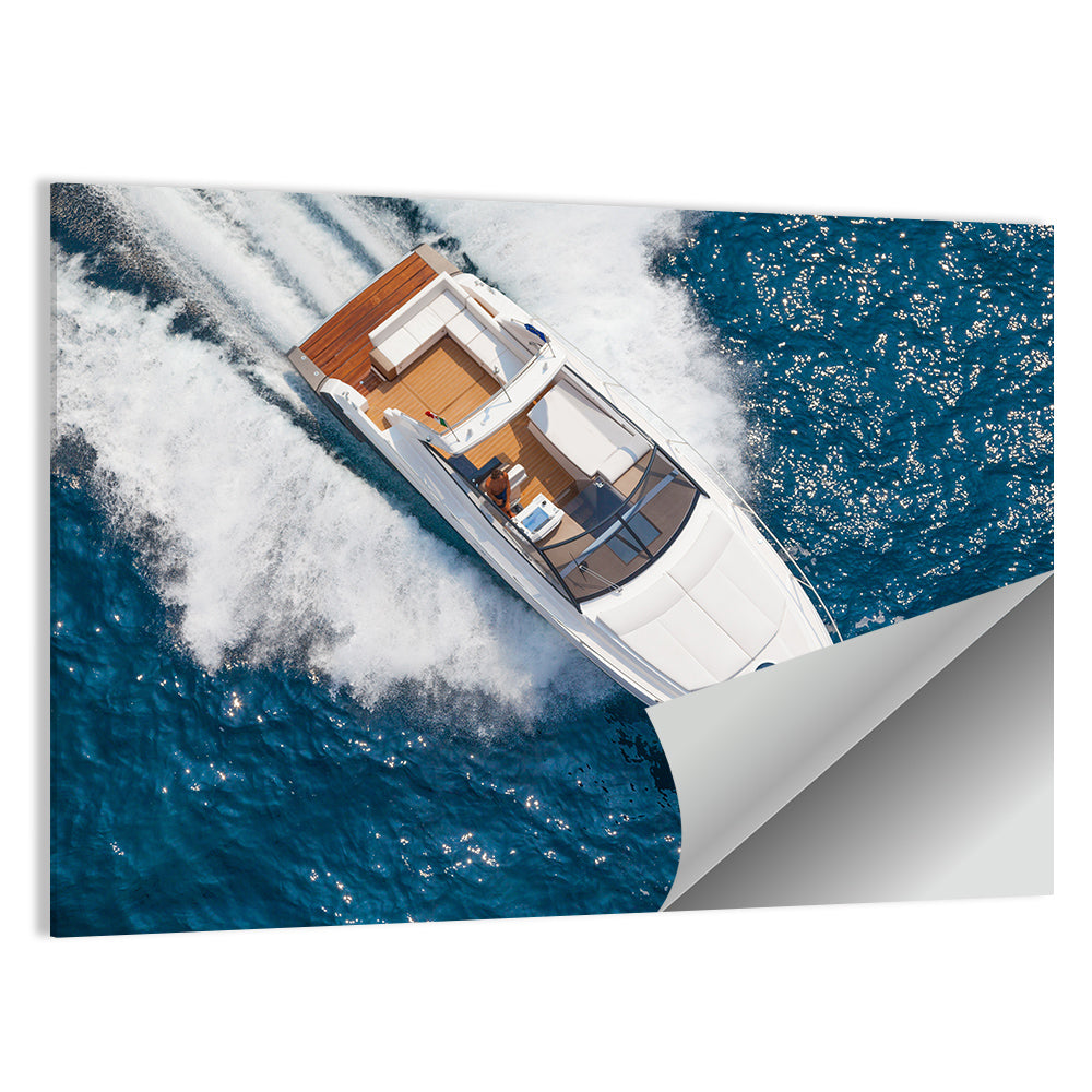 Motor Yacht from Above Wall Art