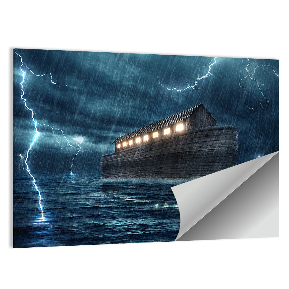 Noah's Ark in Lightning Storm Wall Art