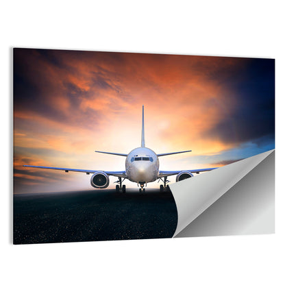 Centered Jet at Sunset Wall Art