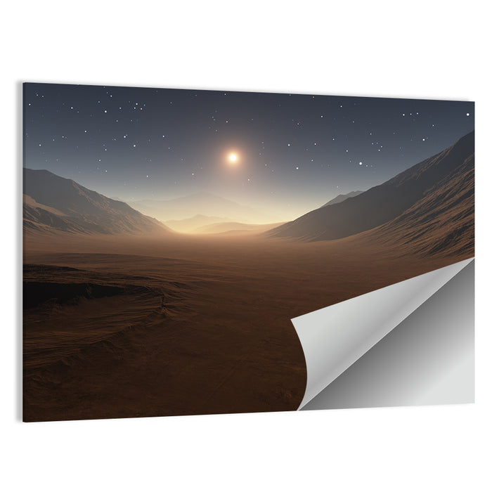 Martian Sunset Wall Art as a poster print