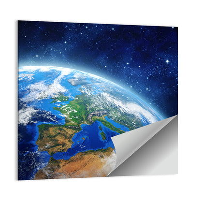 Planet Earth In Outer Space Wall Art