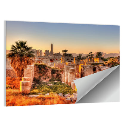 Karnak Temple at Golden Dusk Wall Art