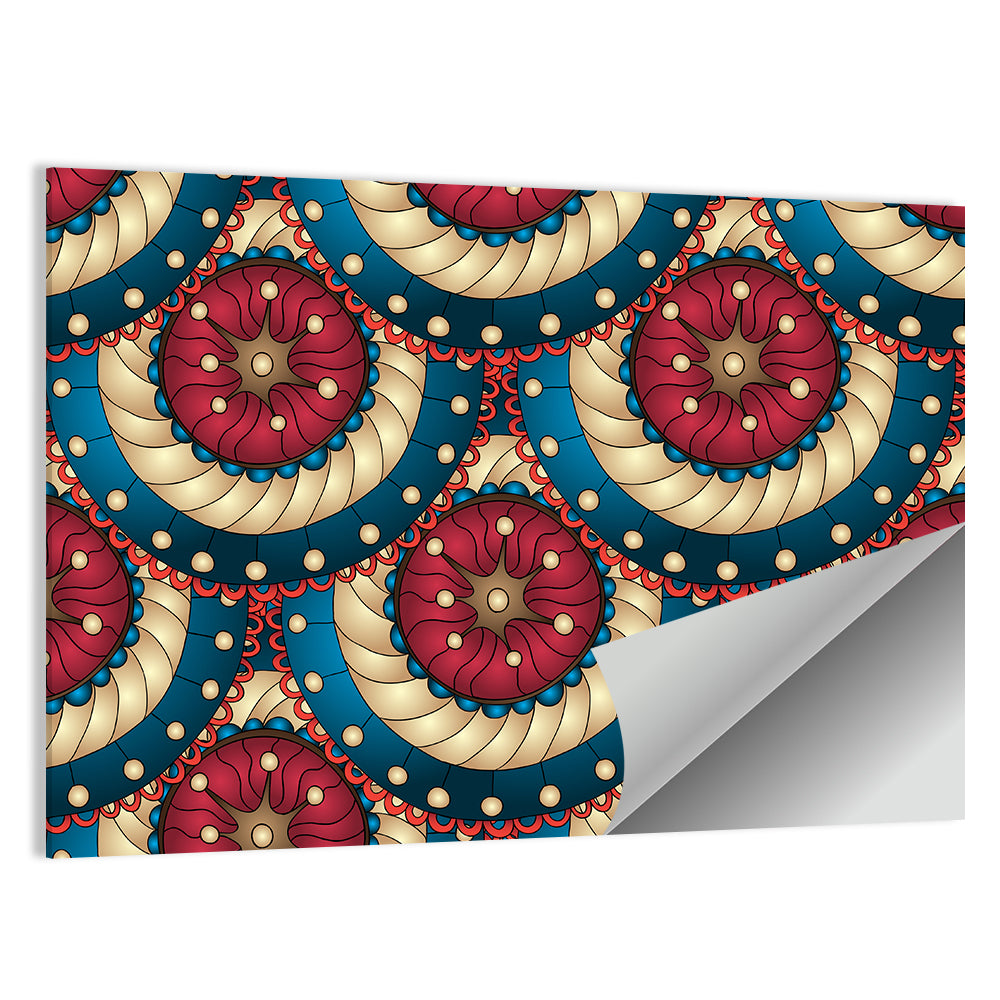 Tessellated Fish Scale Pattern Wall Art
