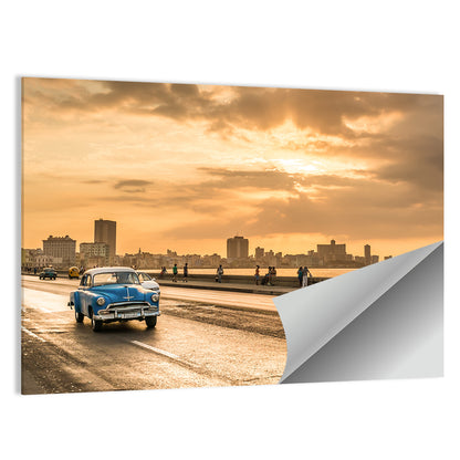 Havana Malecon Sunset Wall Art