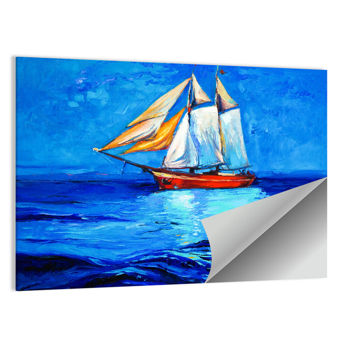 Sailboat at Golden Hour Wall Art as a poster print