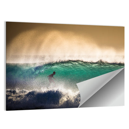 Bali Surfer in Barrel Wave Wall Art