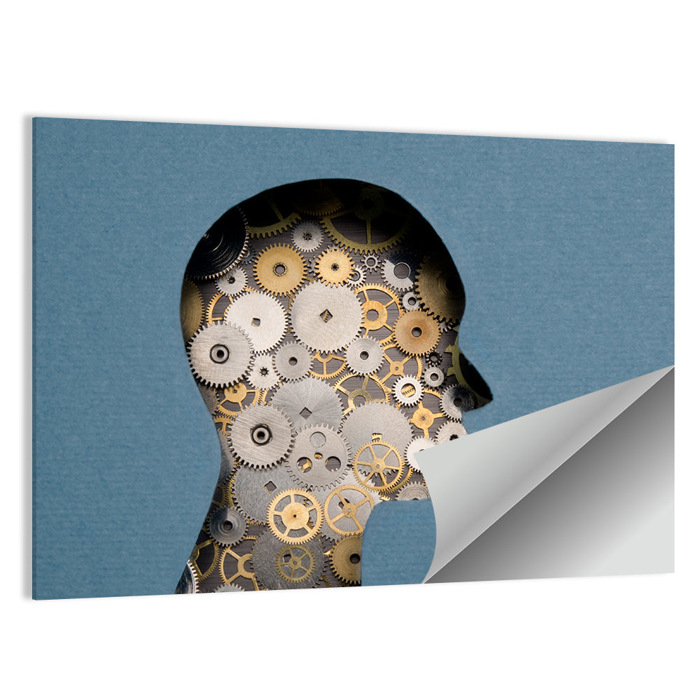 Mechanical Mind Silhouette Wall Art