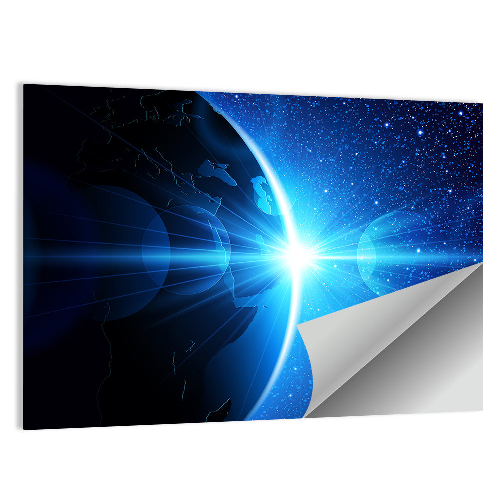 Earth Horizon at Sunrise Wall Art