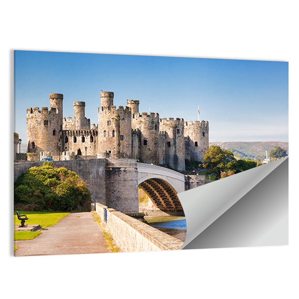 Conwy Castle and Arched Bridge Wall Art