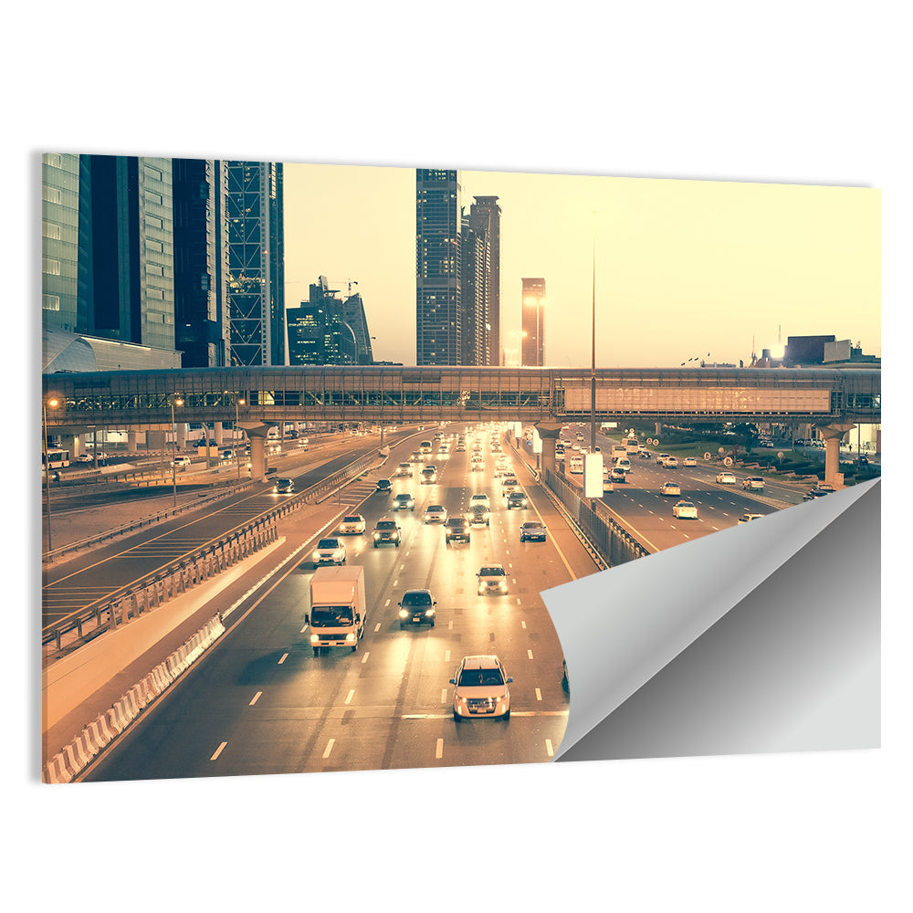 Sheikh Zayed Road Dubai Wall Art