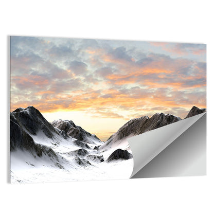 Snowy Mountain Peak Wall Art