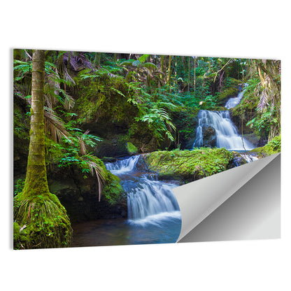 Hawaiian Rainforest Waterfalls Wall Art