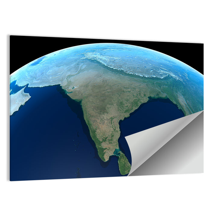 India from Space Wall Art as a poster print