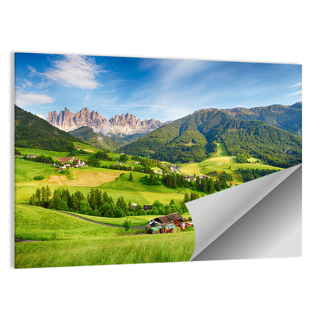 Dolomites Alps Mountain Val di Funes Wall Art