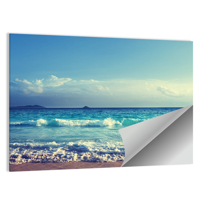 Seychelles Shoreline Wall Art as a poster print