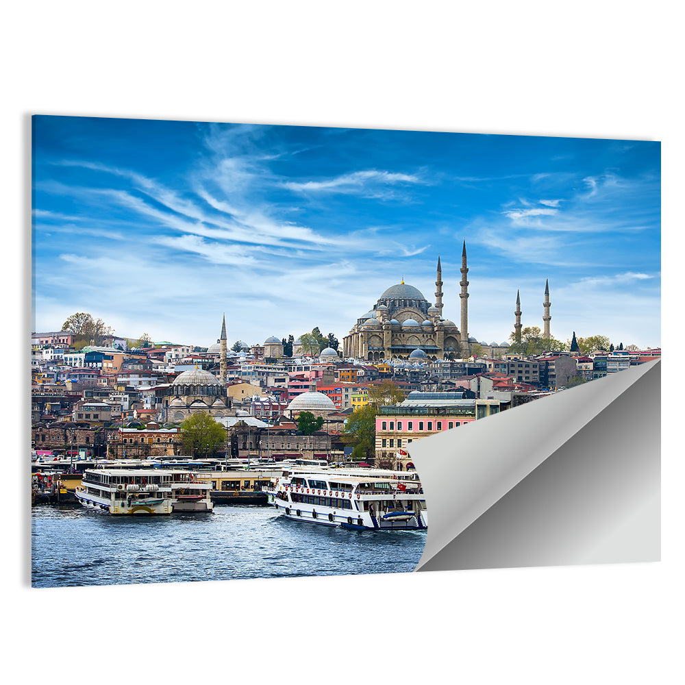 Istanbul Skyline with Suleymaniye Mosque Wall Art