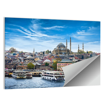 Istanbul Skyline with Suleymaniye Mosque Wall Art