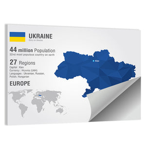 Ukraine Map Wall Art