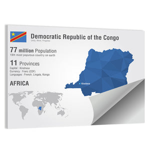 Congo Map Wall Art