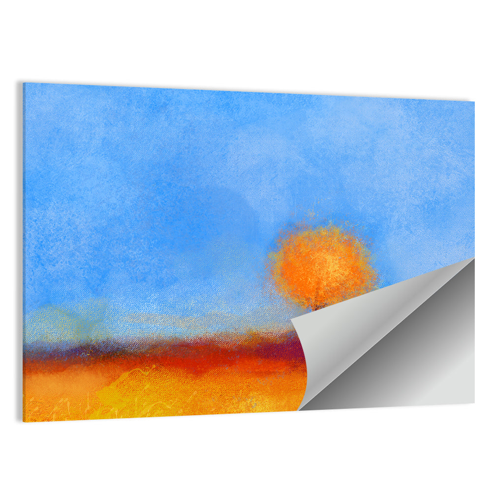Golden Hour Lone Tree Wall Art