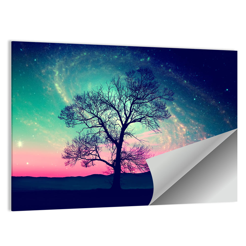 Cosmic Tree Landscape Wall Art