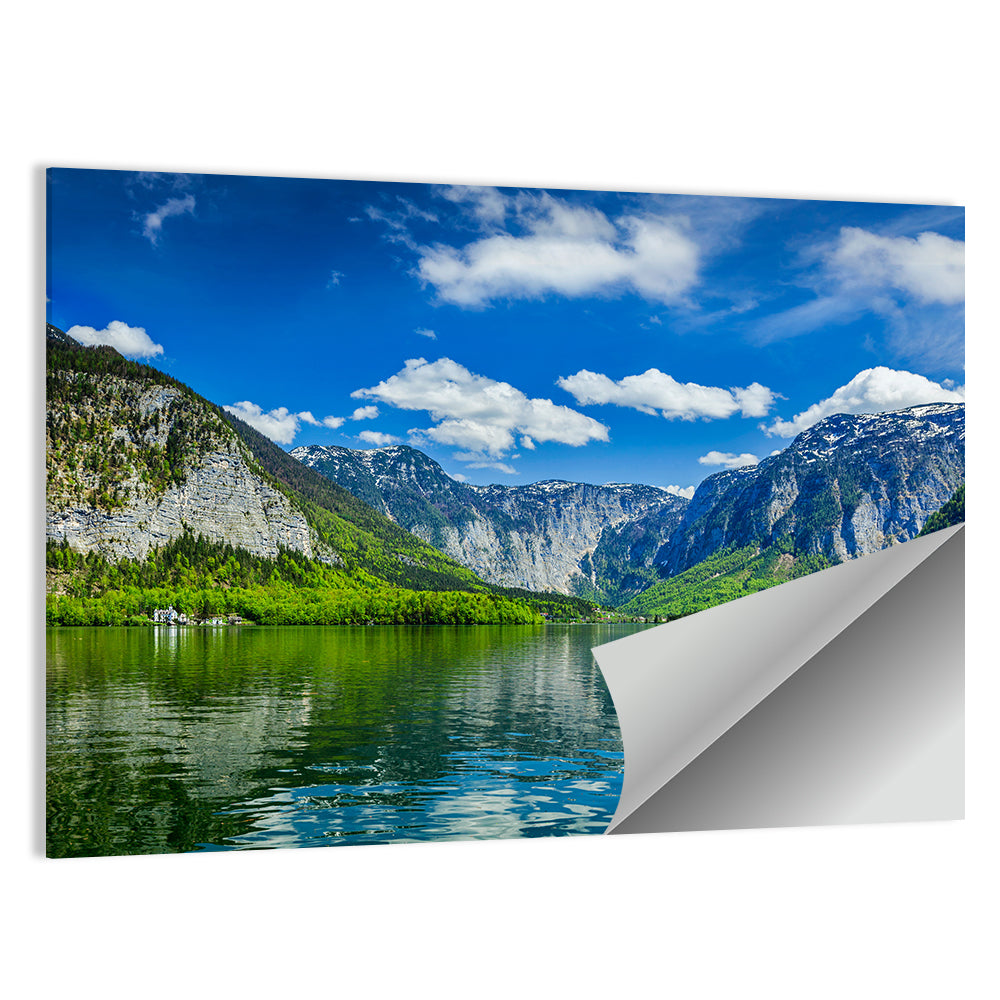 Hallstatt Lake Reflection Wall Art