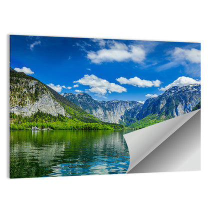 Hallstatt Lake Reflection Wall Art
