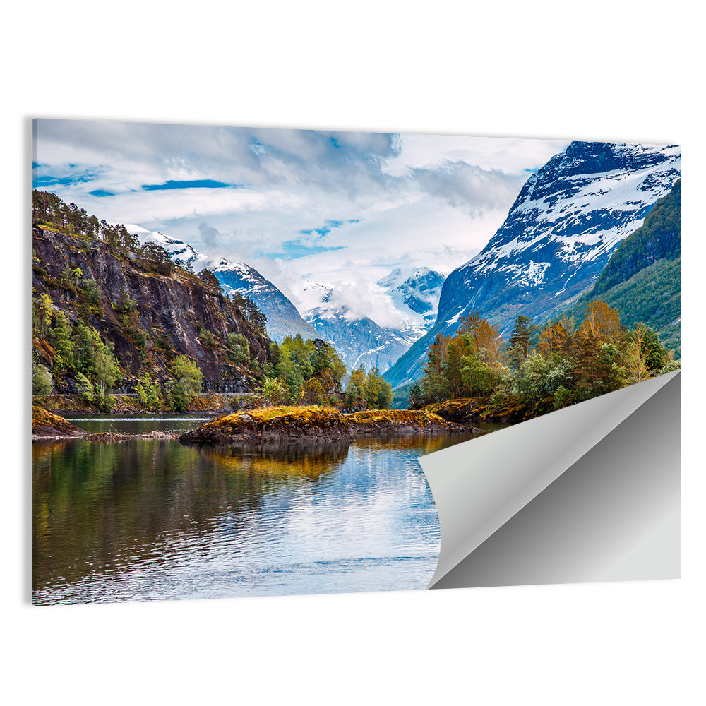 Norwegian Mountain Reflection Wall Art