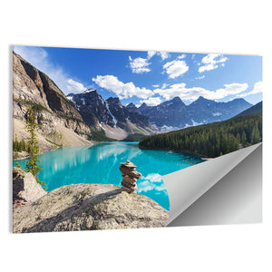 Moraine Lake In Banff National Park Wall Art