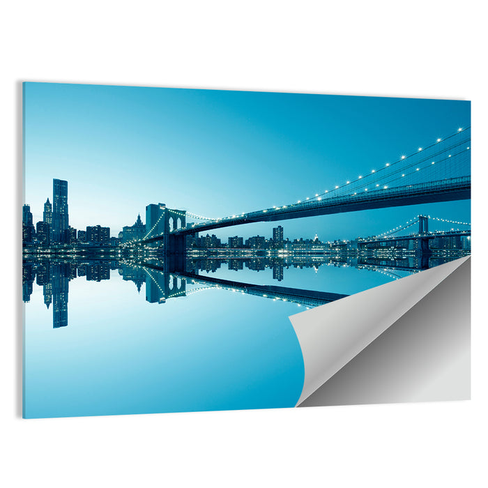 Manhattan Skyline with Brooklyn Bridge Wall Art as a poster print
