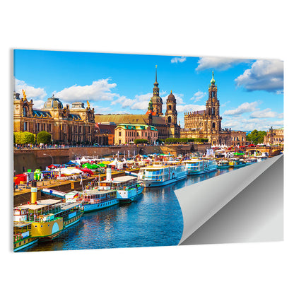 Old Town With Elbe River Embankment Wall Art