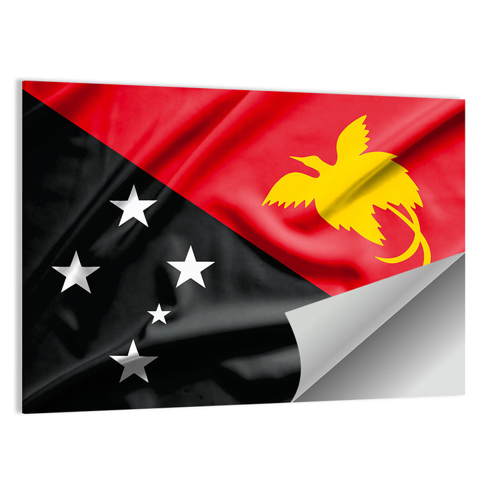 Papua New Guinea Flag Graphic Wall Art as a poster print