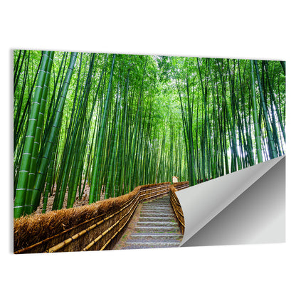 Path To Bamboo Forest Kyoto Wall Art