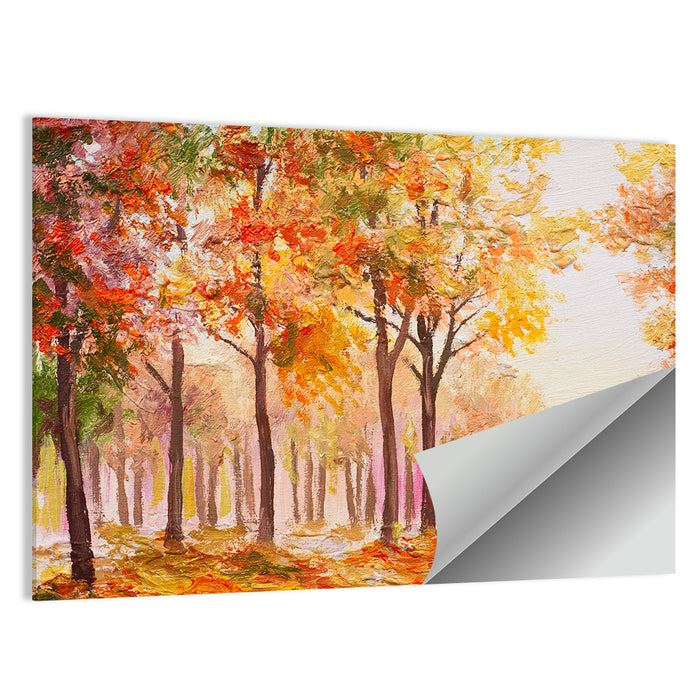 Colorful Autumn Forest Wall Art as a poster print