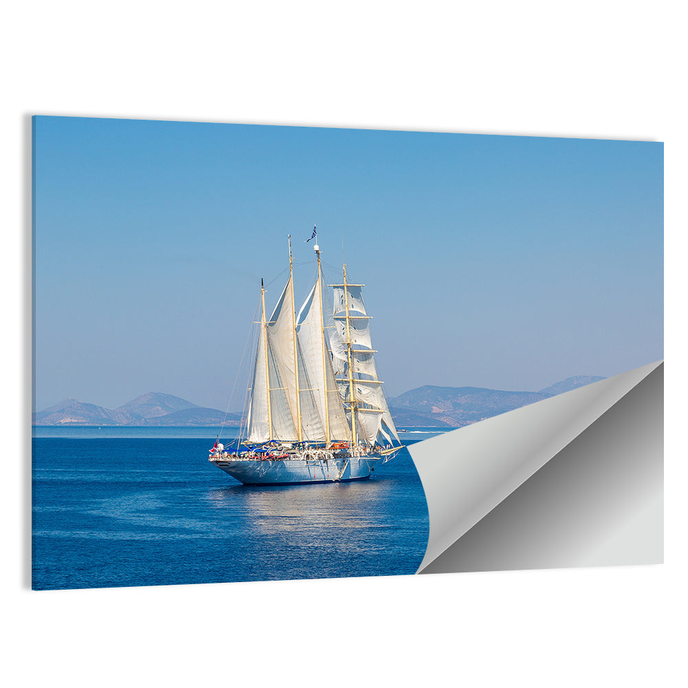 Three-masted Sailing Ship in Summer Wall Art