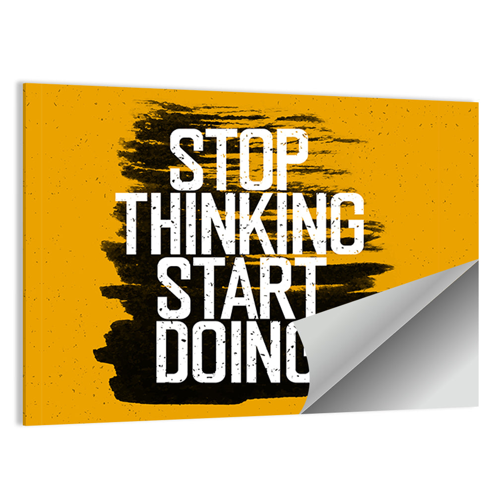 Stop Thinking Start Doing Typography Wall Art