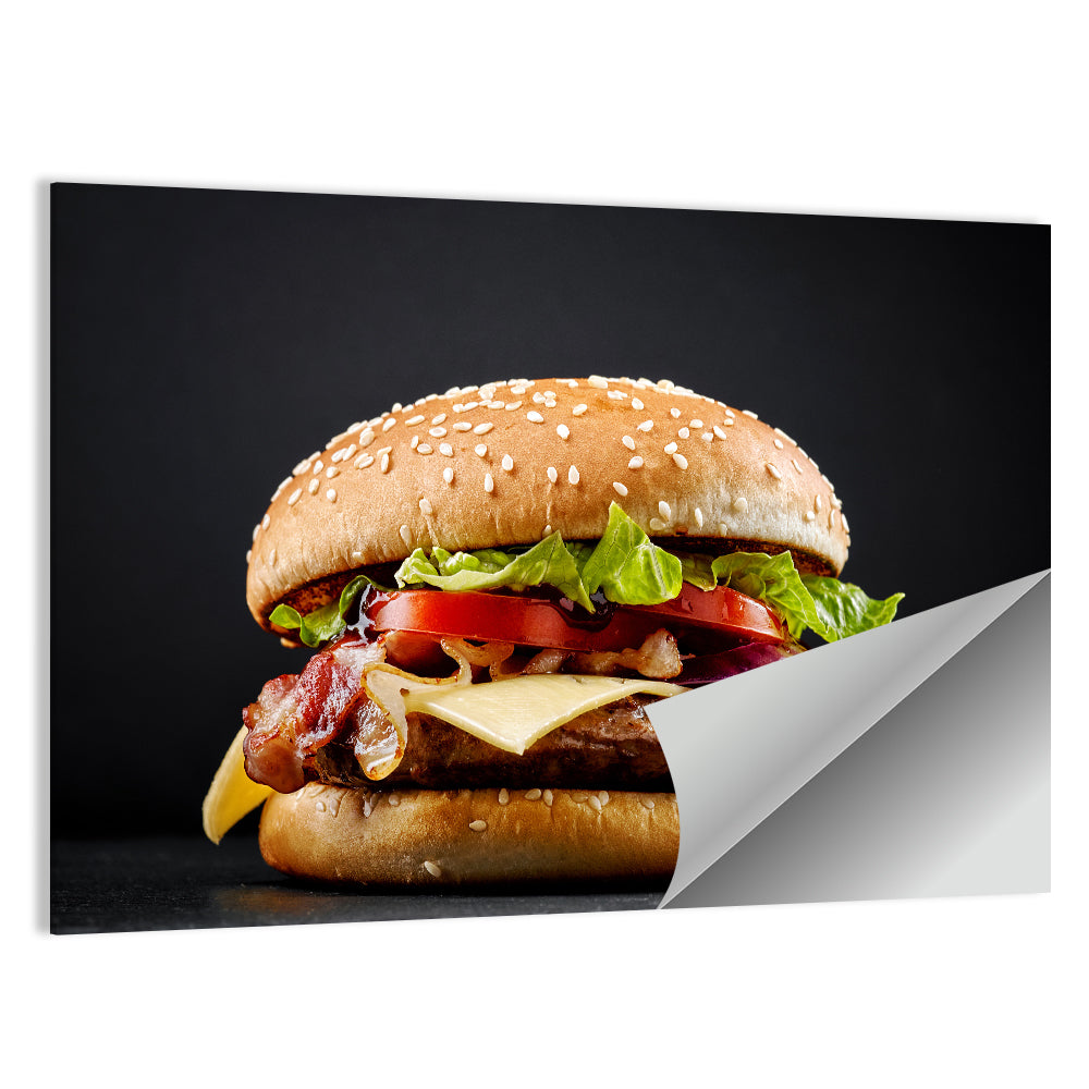 Cheeseburger with Bacon Wall Art