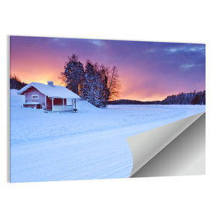 Frozen Finnish Lapland At Sunrise Wall Art