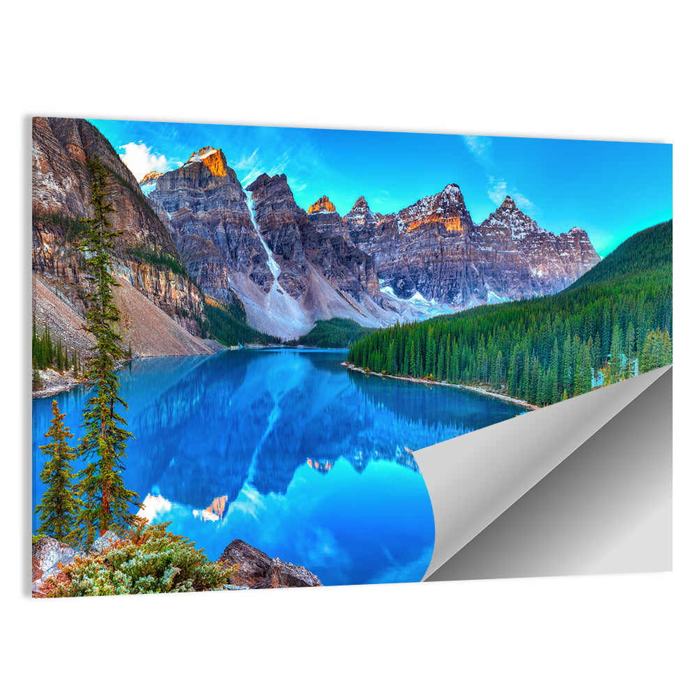Moraine Lake Sunrise Reflection Wall Art