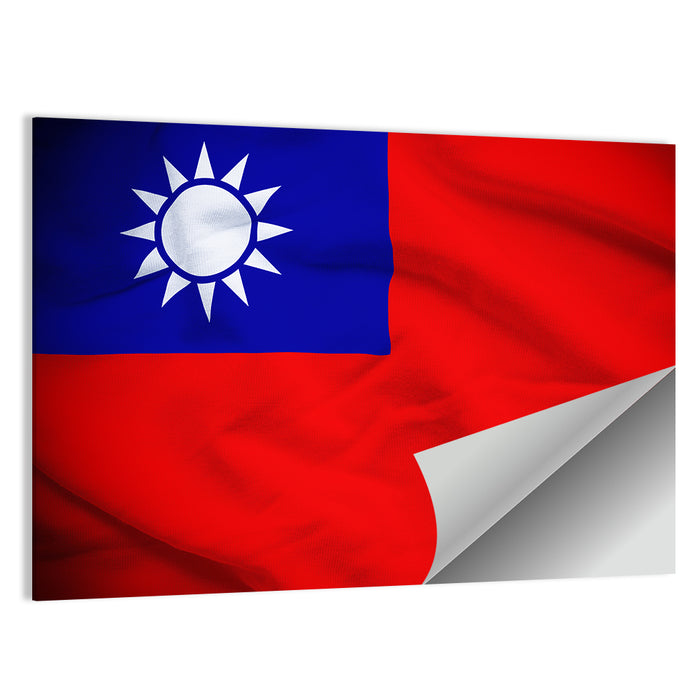 Taiwan National Flag Wall Art as a poster print