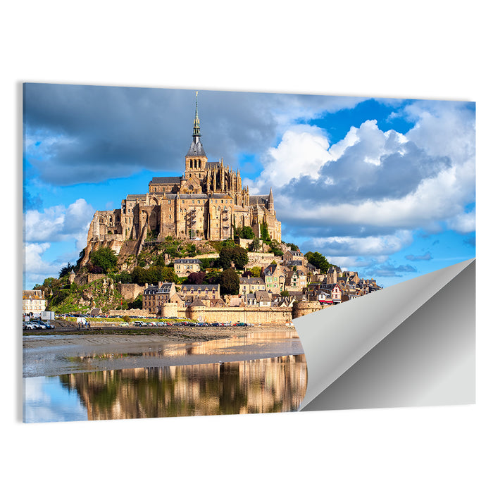 Mont Saint-michel Reflection Wall Art as a poster print