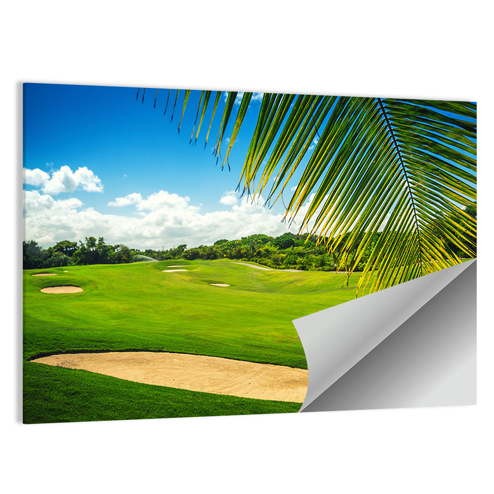 Palm Framed Golf Course Wall Art
