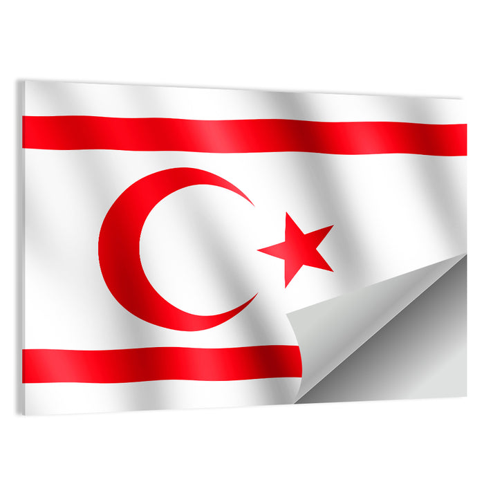 Northern Cyprus Flag Wall Art as a poster print