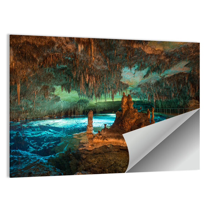 Dragon Caves Blue Lake, Majorca Wall Art as a poster print