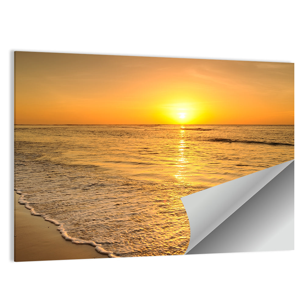 Thailand Golden Beach Sunset Wall Art