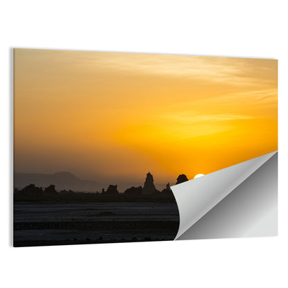 Sunset Over Lac Abbe Wall Art