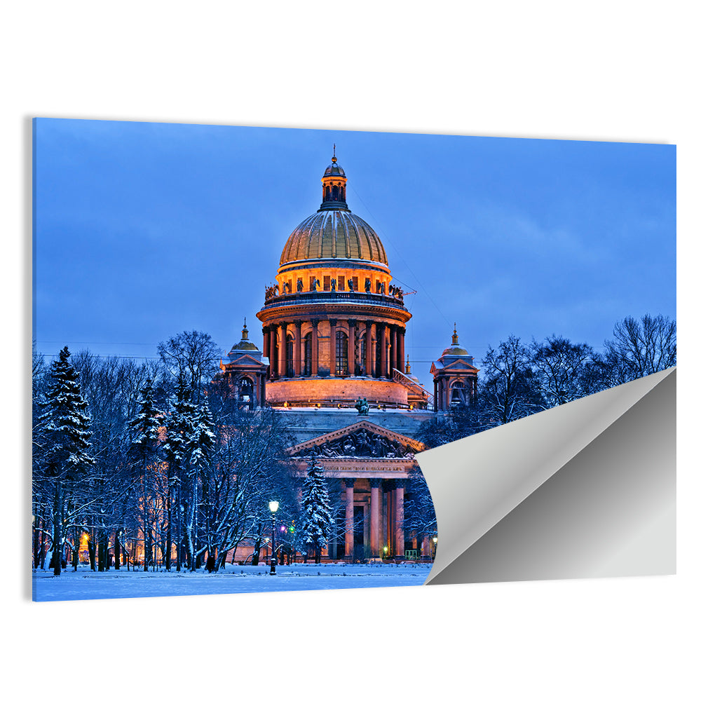 Saint Isaac's Cathedral at Night Wall Art